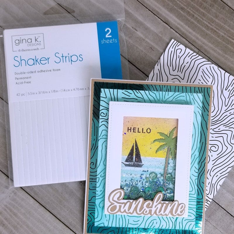 Gina K. Designs Doublesided Adhesive Foam Shaker Strips, White