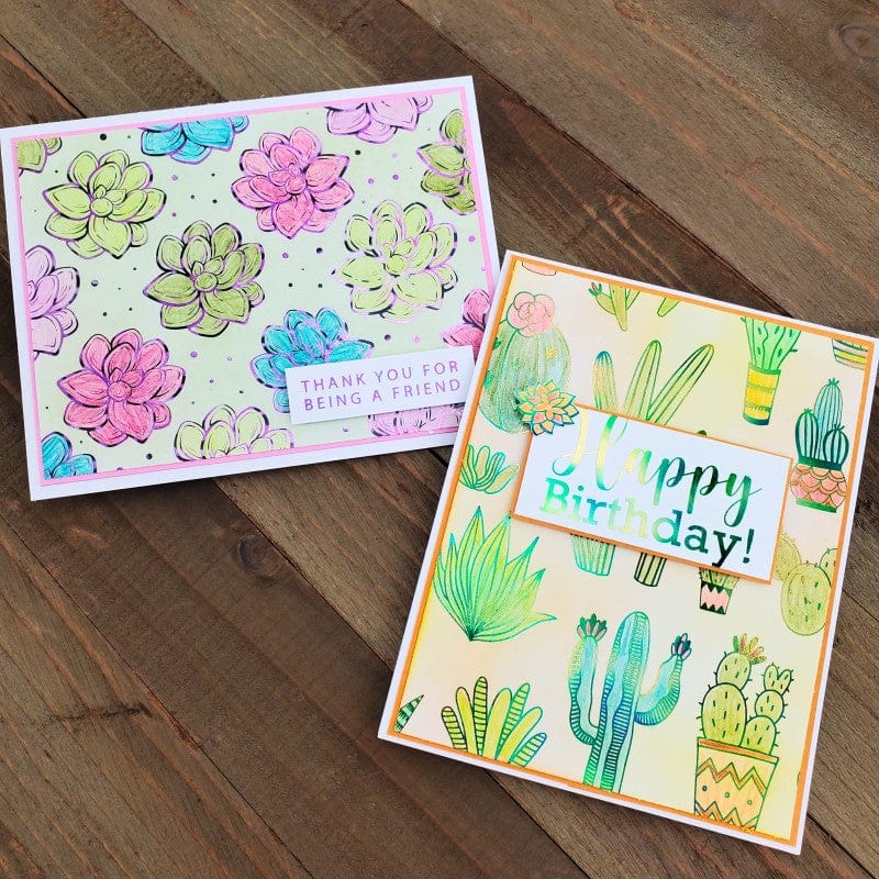 Deco Foil Toner Card Fronts - So Succulent – thermoweb.com