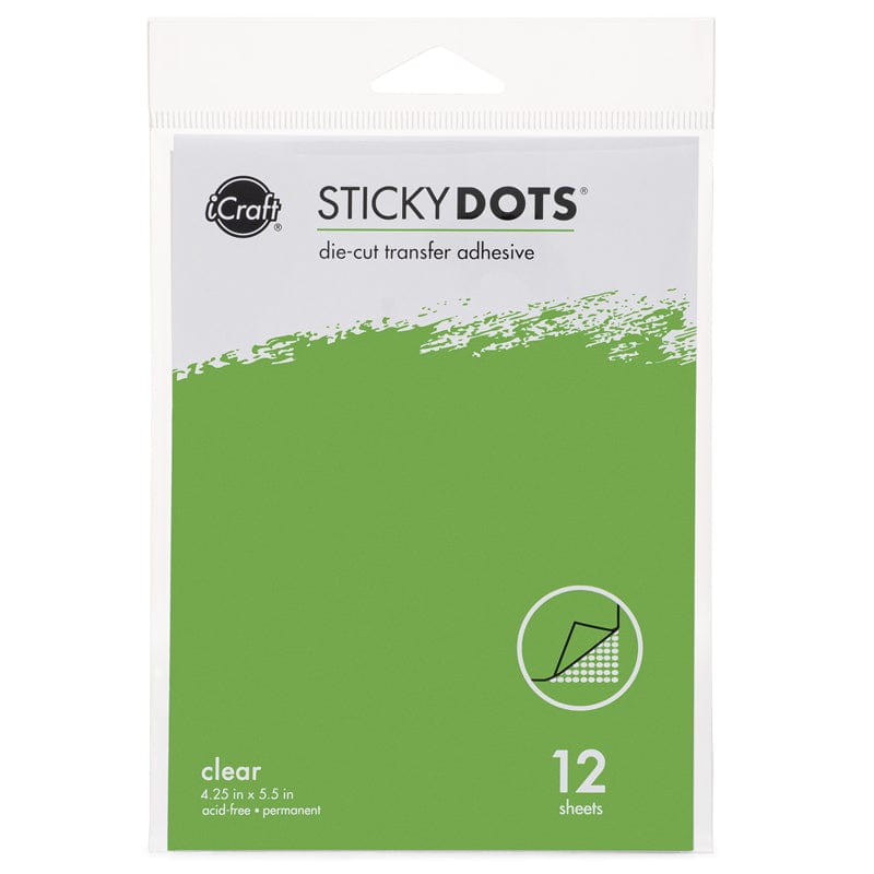 Therm O Web iCraft Sticky Dots Adhesive Sheet 4.25 in x 5.5 in, 12 pack 4051