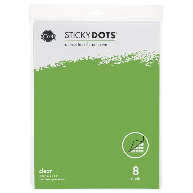Therm O Web iCraft Sticky Dots Adhesive Sheets 8.5 in x 11 in, 8 pack 4052