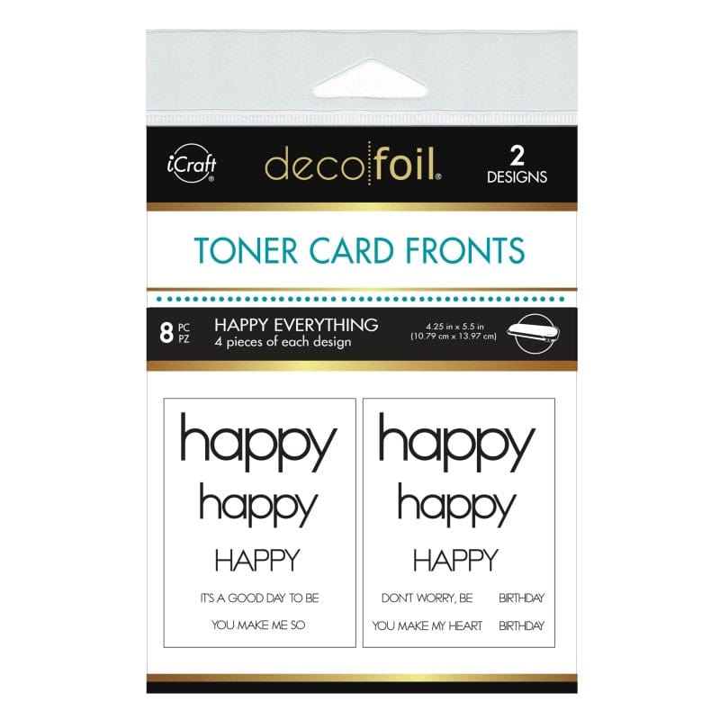 Therm O Web Deco Foil A2 Toner Card Fronts - Happy Everything 5643