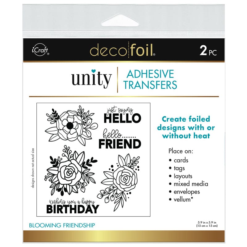 Therm O Web Deco Foil Adhesive Transfer Designs by Unity - Blooming Friendship 19119