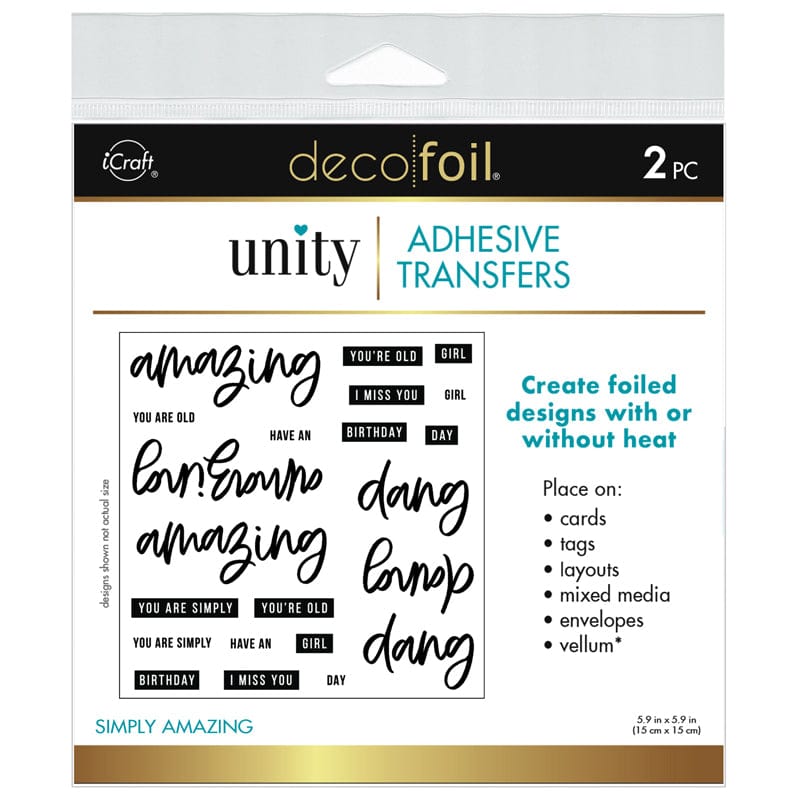 Therm O Web Deco Foil Adhesive Transfer Designs by Unity - Simply Amazing 19117