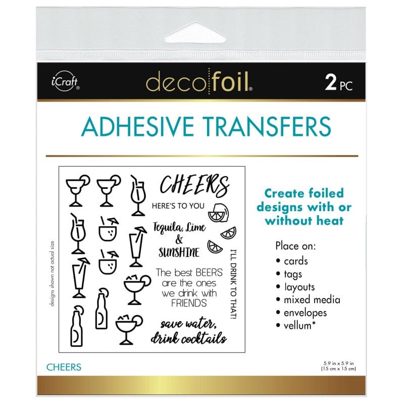 Therm O Web Deco Foil Adhesive Transfer Designs - Cheers 5637