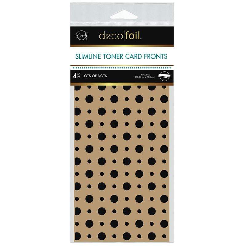 Therm O Web Deco Foil Kraft Slimline Toner Card Fronts - Lots of Dots 5571