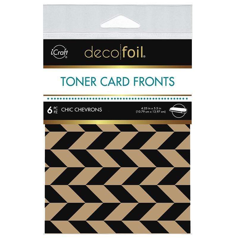 Therm O Web Deco Foil Kraft Toner Card Fronts - Chic Chevron 5584