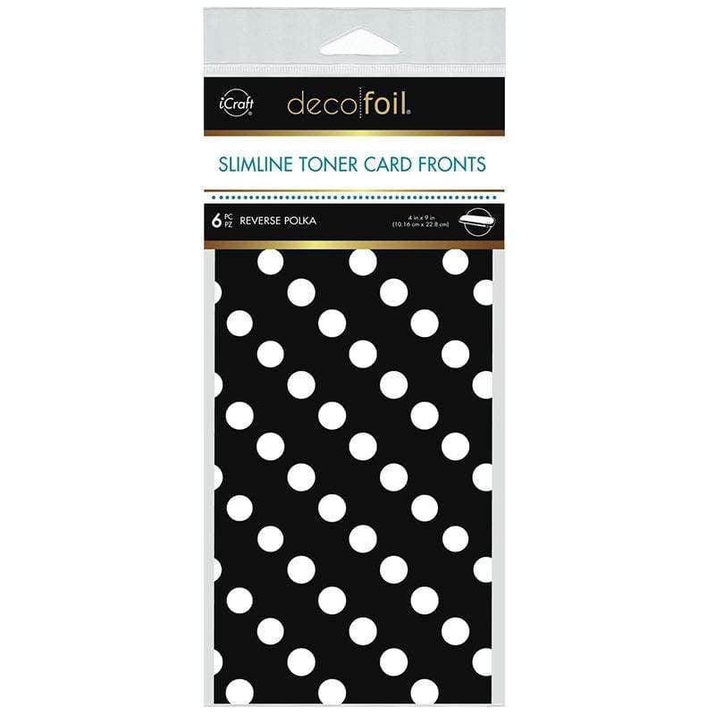Therm O Web Deco Foil Slimline Toner Card Fronts - Reverse Polka 5575