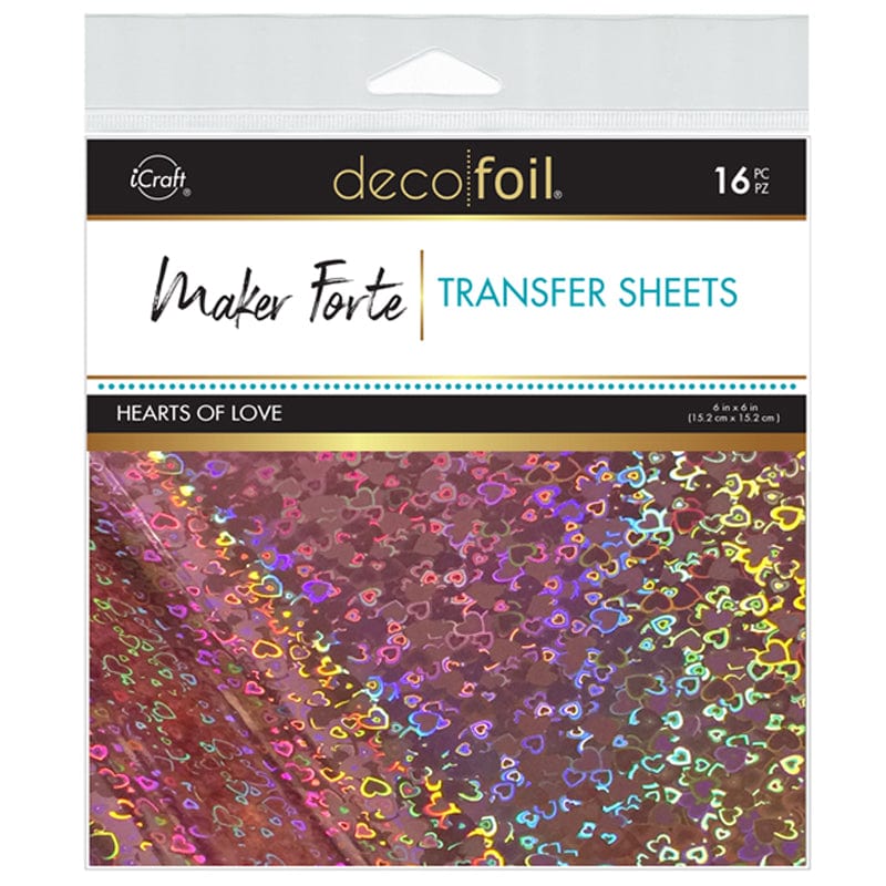 Therm O Web Maker Forte Foil Transfer Sheets, Hearts of Love 19098