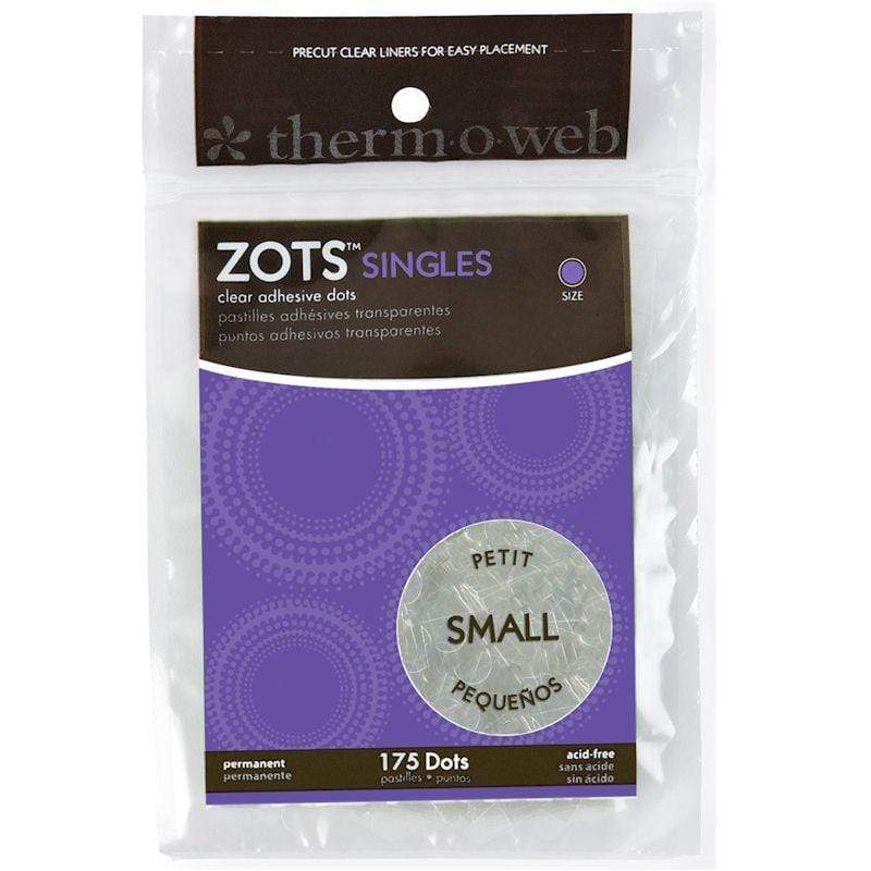 Therm O Web Zots Clear Adhesive Dots Singles Pack 125 count, Small 3690