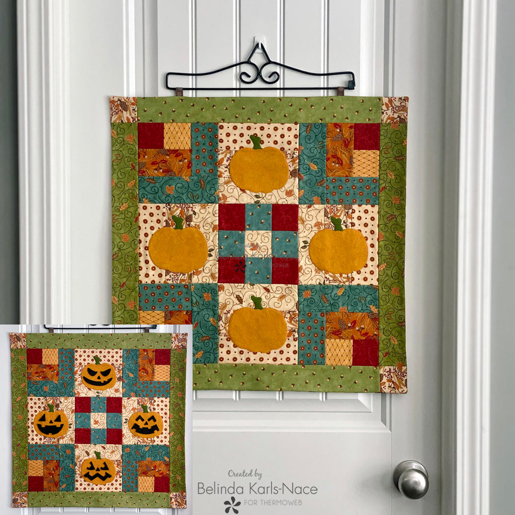 Pumpkin Patch Wall Hanging featuring StitchnSew