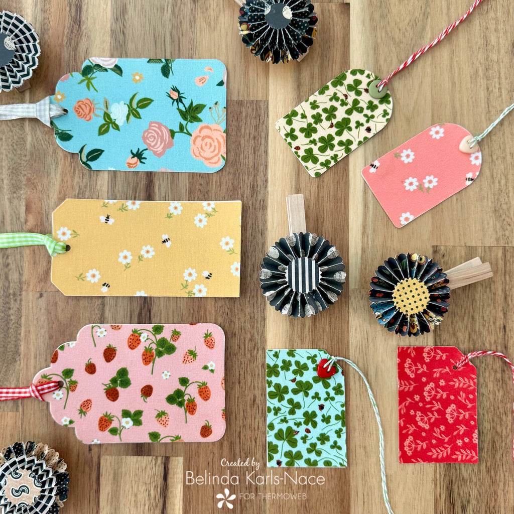 Nifty No-Sew Fabric Tags featuring HeatnBond