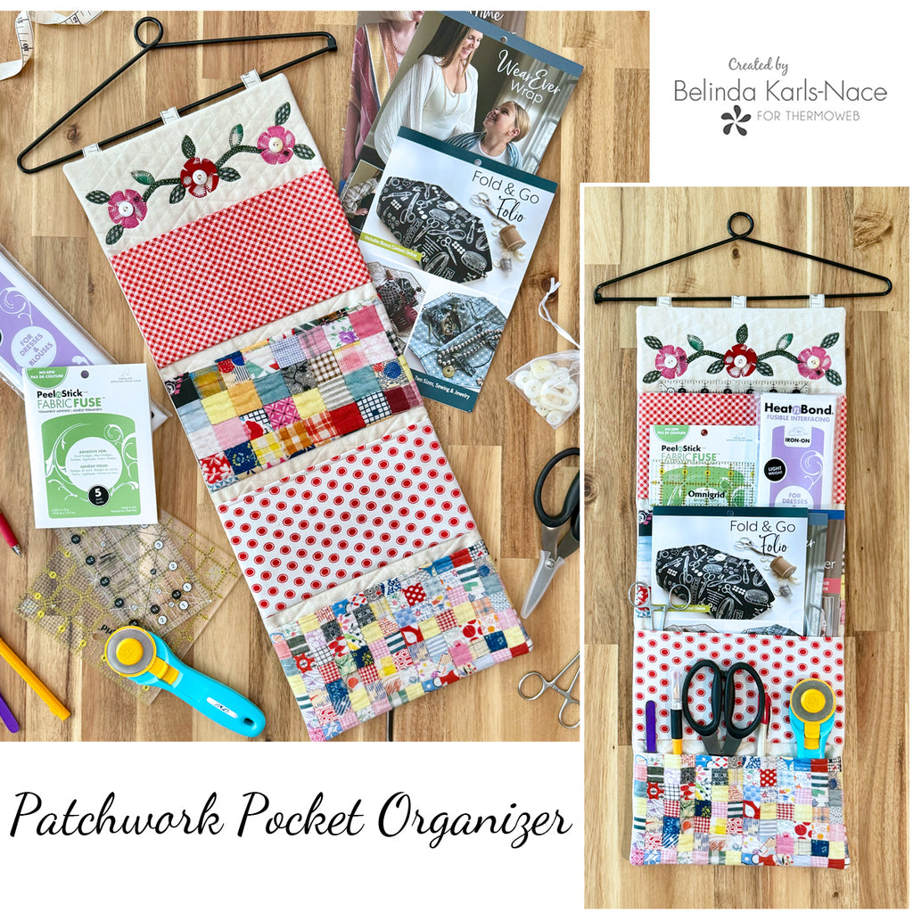 Patchwork Pocket Organizer with Treasured Threadz