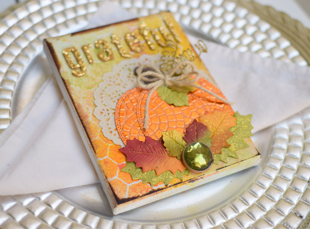 Fall Mixed Media Grateful Canvas