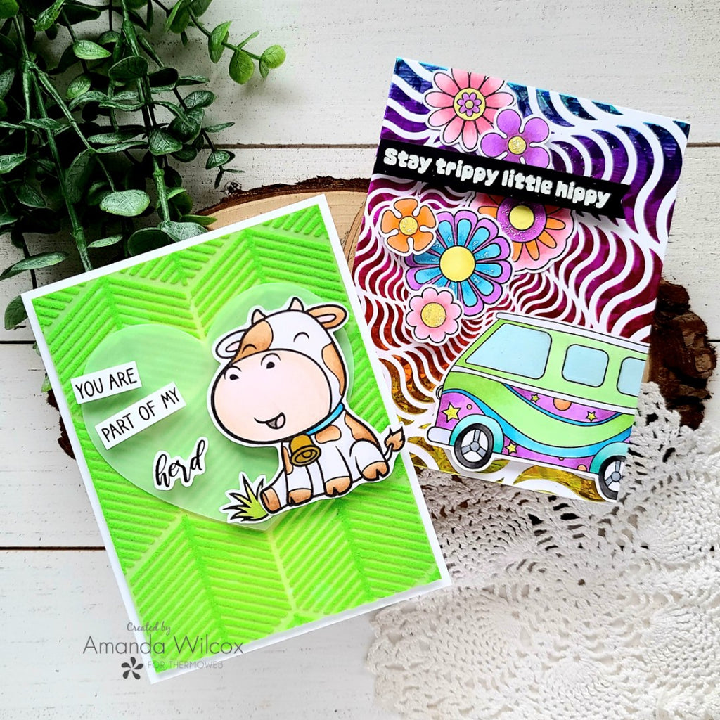 Sassy and Crafty Collab - Electro-Pop Neon Cards with Deco Foil and Flock