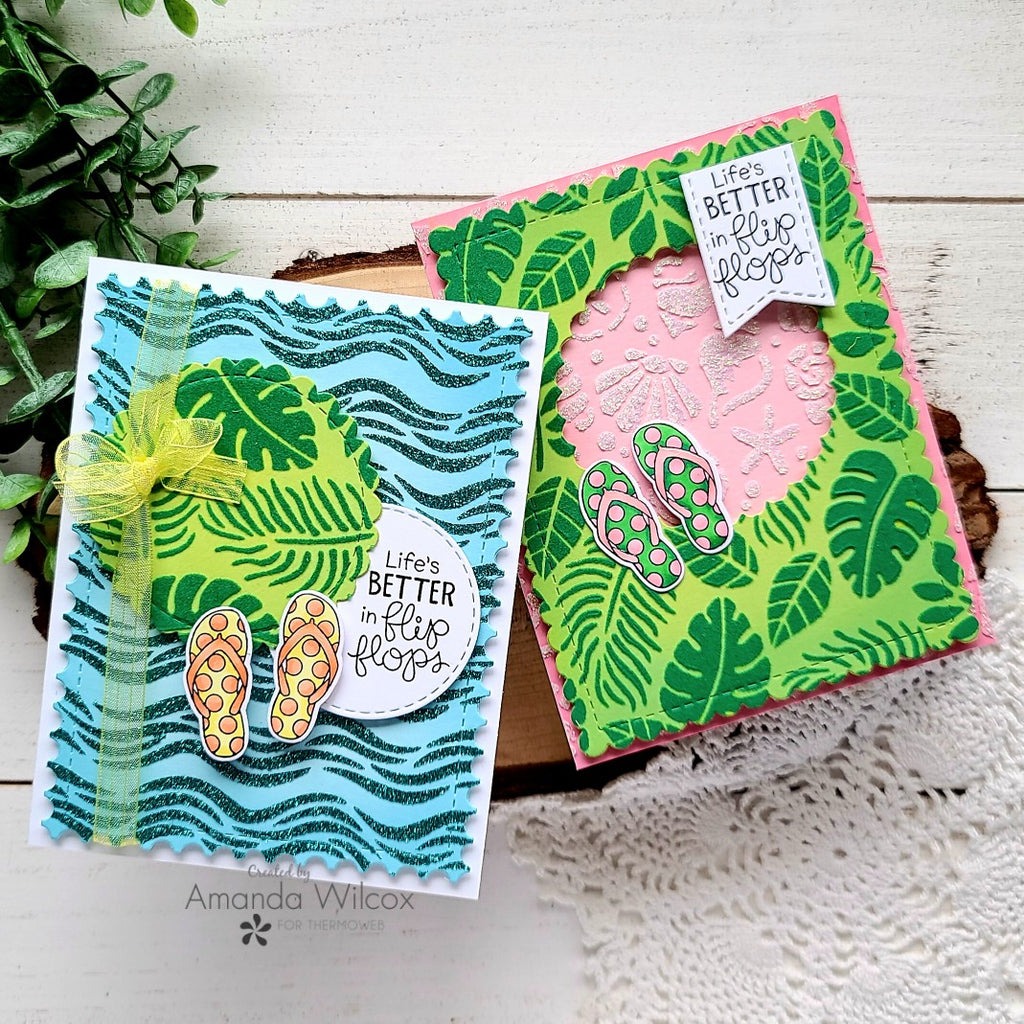 Life is Better in Flip Flops Cards with Deco Flock and Glitz Gel