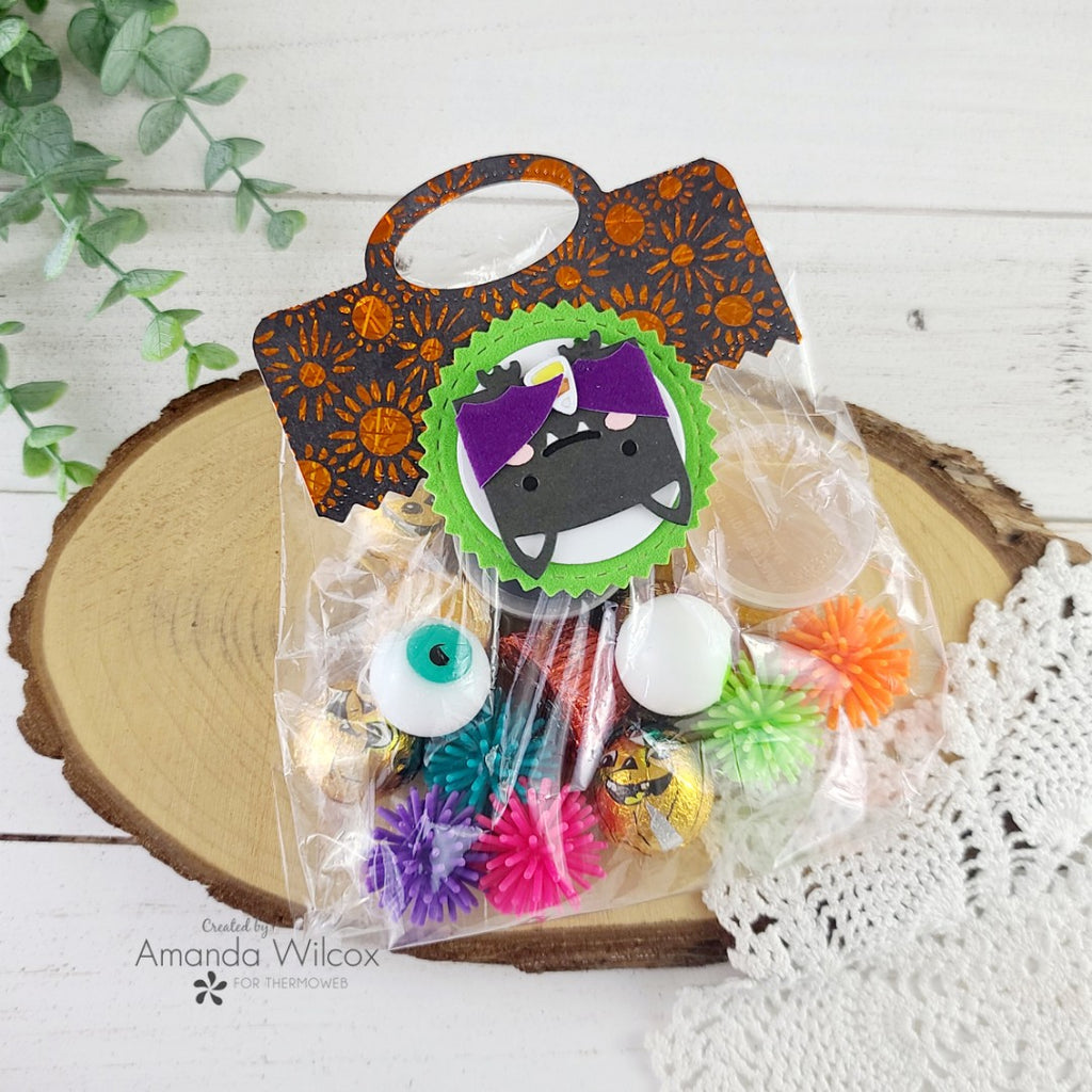 Halloween Treat Bags with Foil and Flock