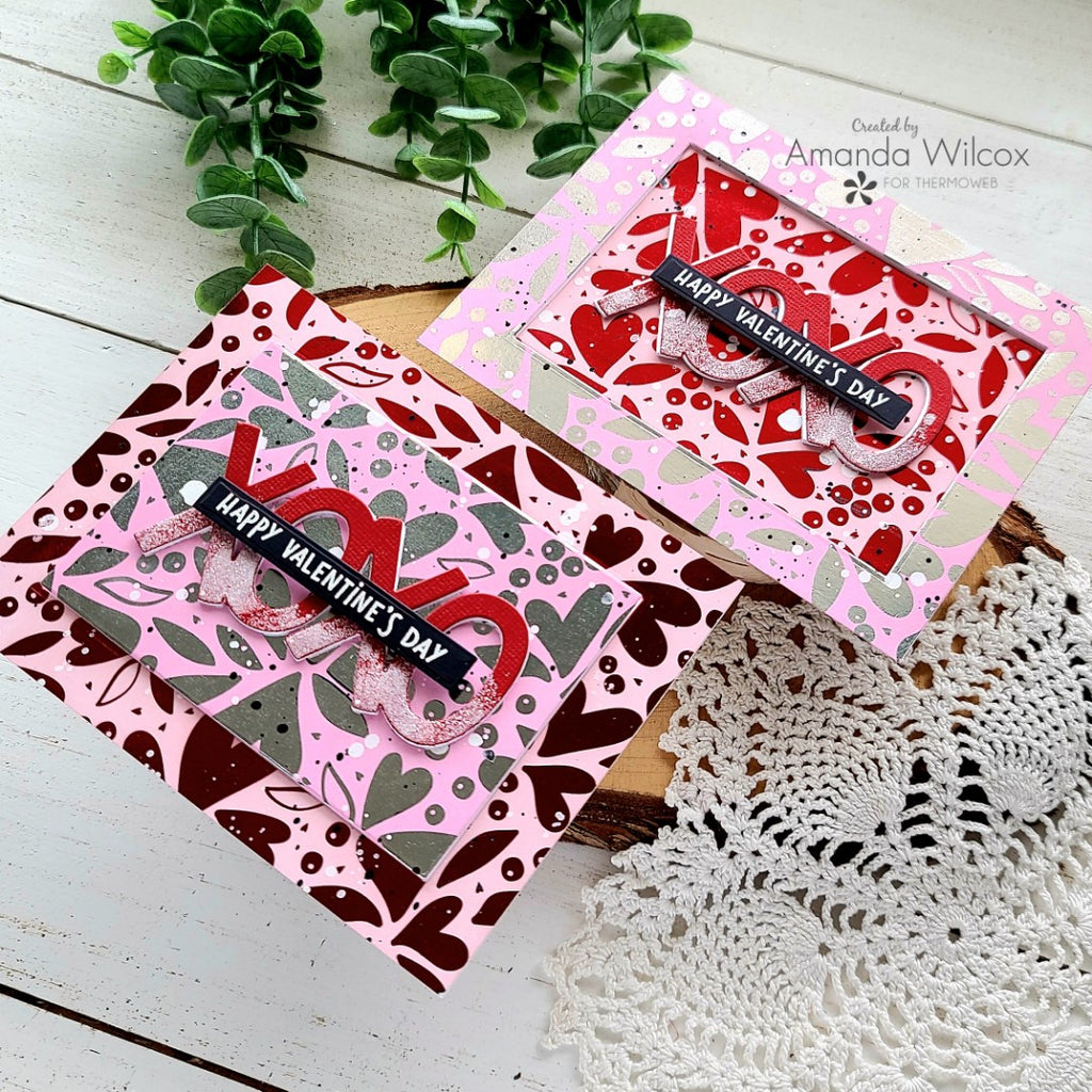Two for One Deco Foil Valentine Cards with Toner Card Fronts