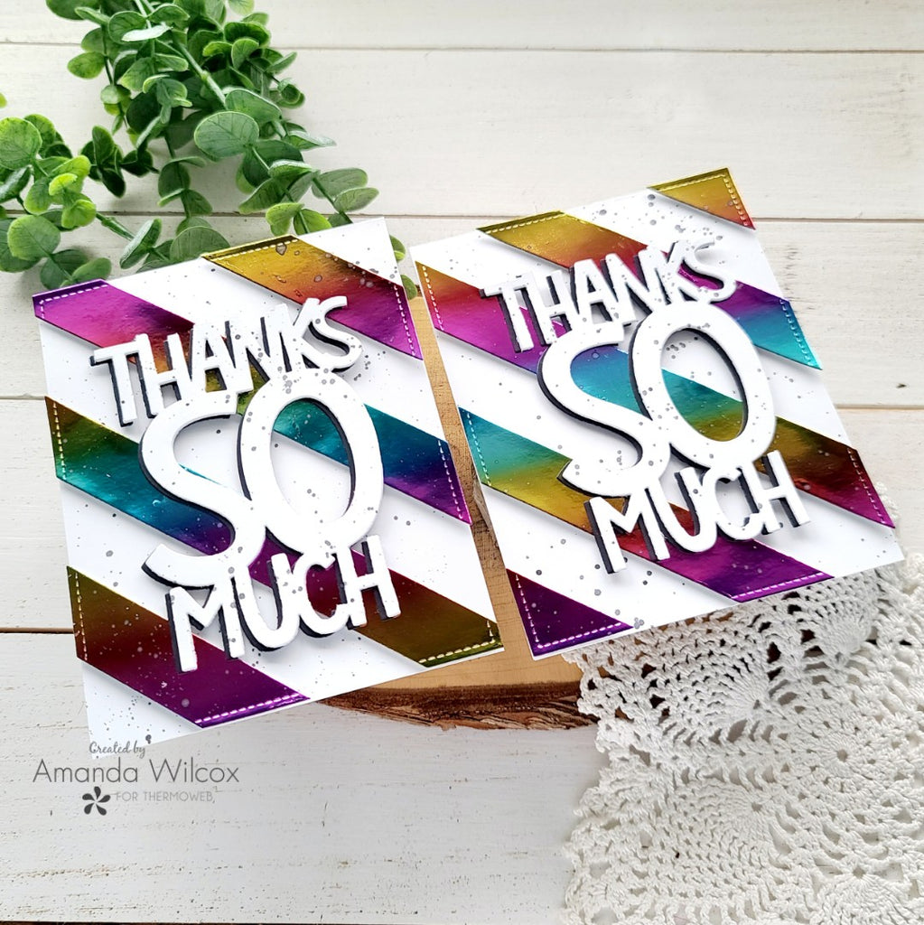 New Mystic Rainbow Deco Foil Thank You Cards