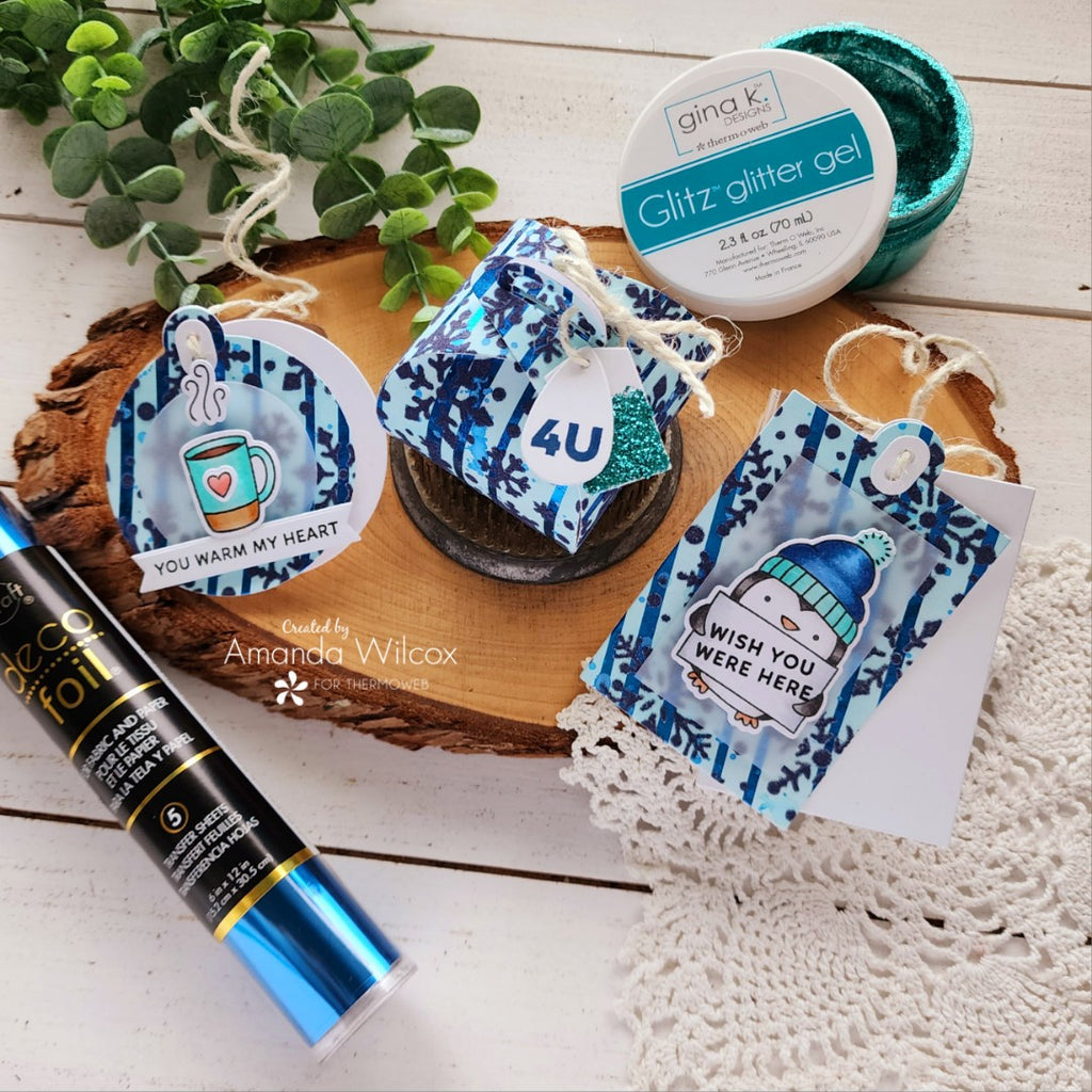 Winter Vacation Paper Crafts using Deco Foil Flock and Toner Sheets