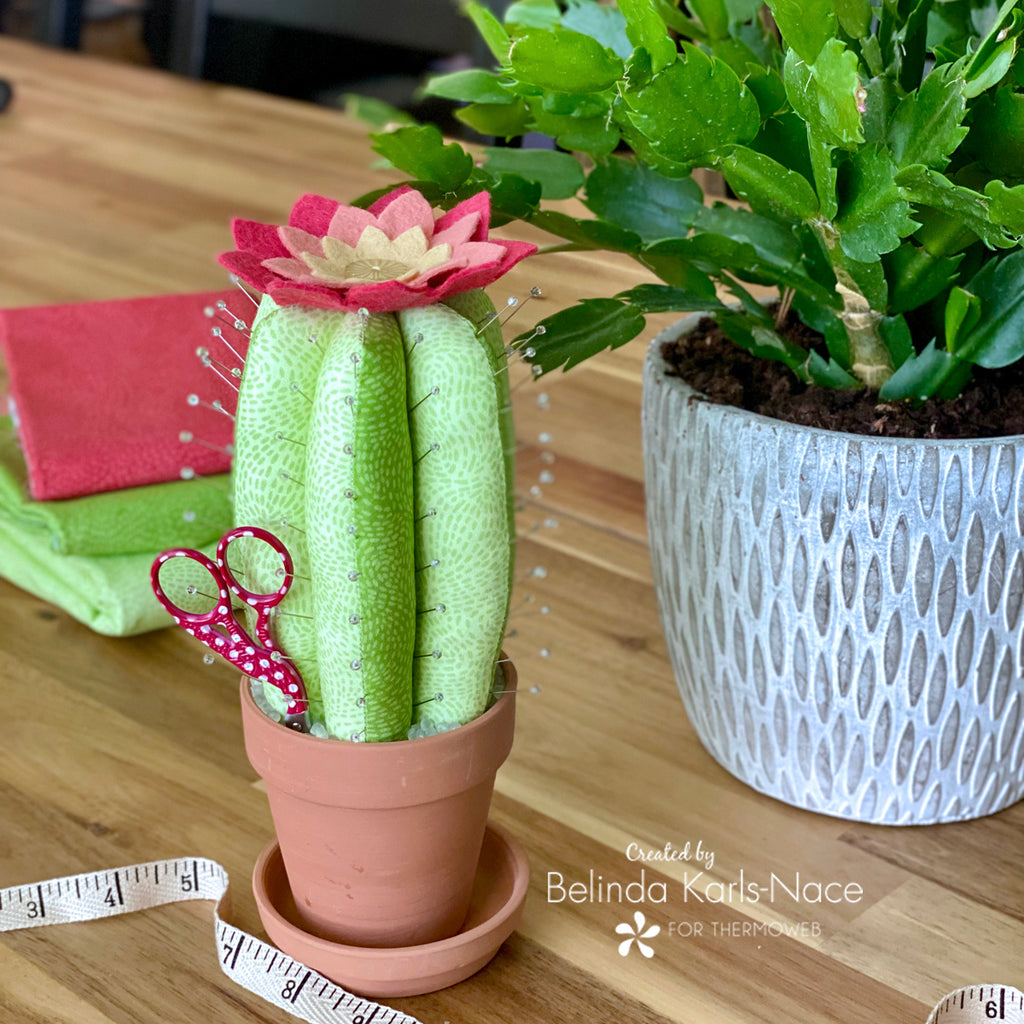 Prickly Potted Pincushion featuring SpraynBond