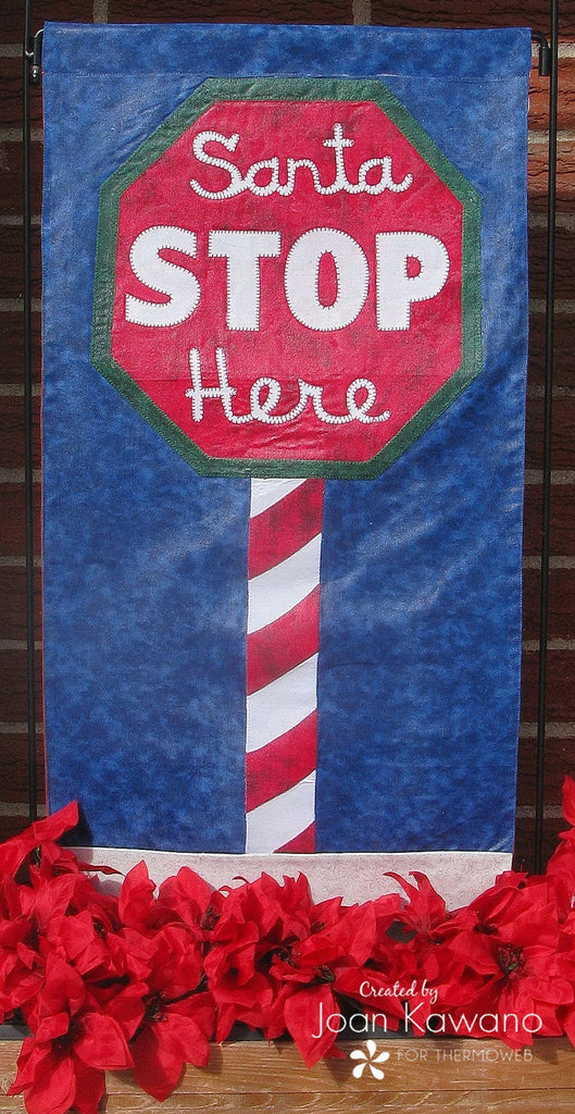 Santa Stop Here Garden Flag