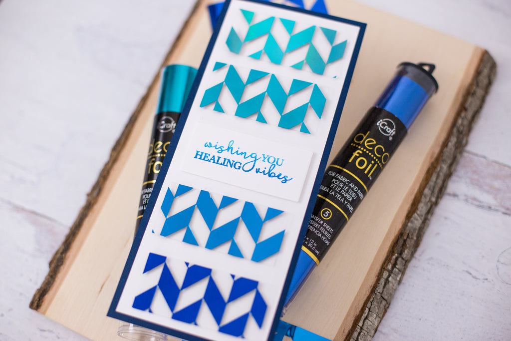 Ombre Deco Foil Get Well Card