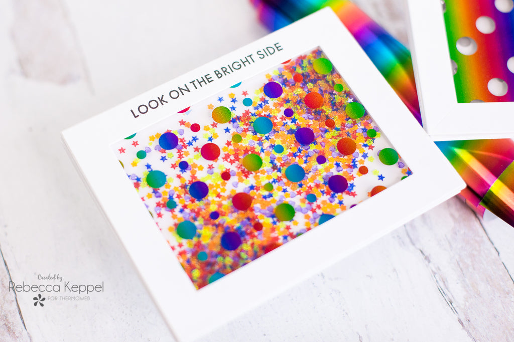Easy Rainbow Deco Foil Shaker Cards