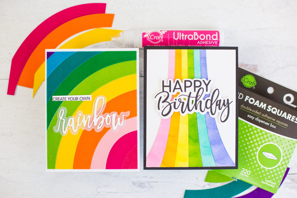How to Use Flock Sheets to Make Rainbows on Cards (2 WAYS!)