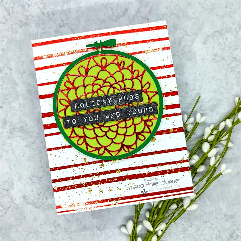 Holiday Hugs YouTube LIVE Hoop Card with Laura Kelly