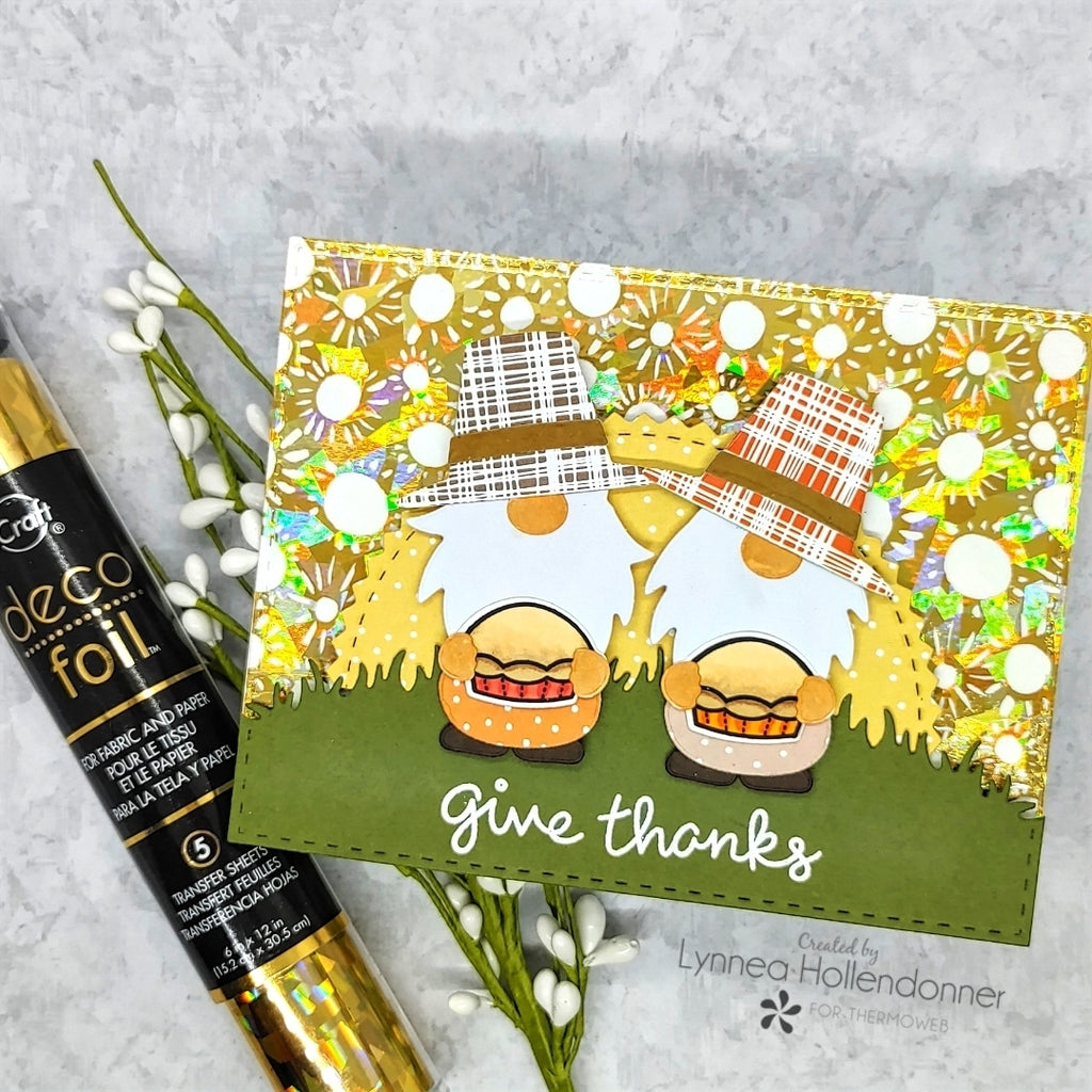 Gnomes Give Thanks Festive Fall Cards with Deco Foil