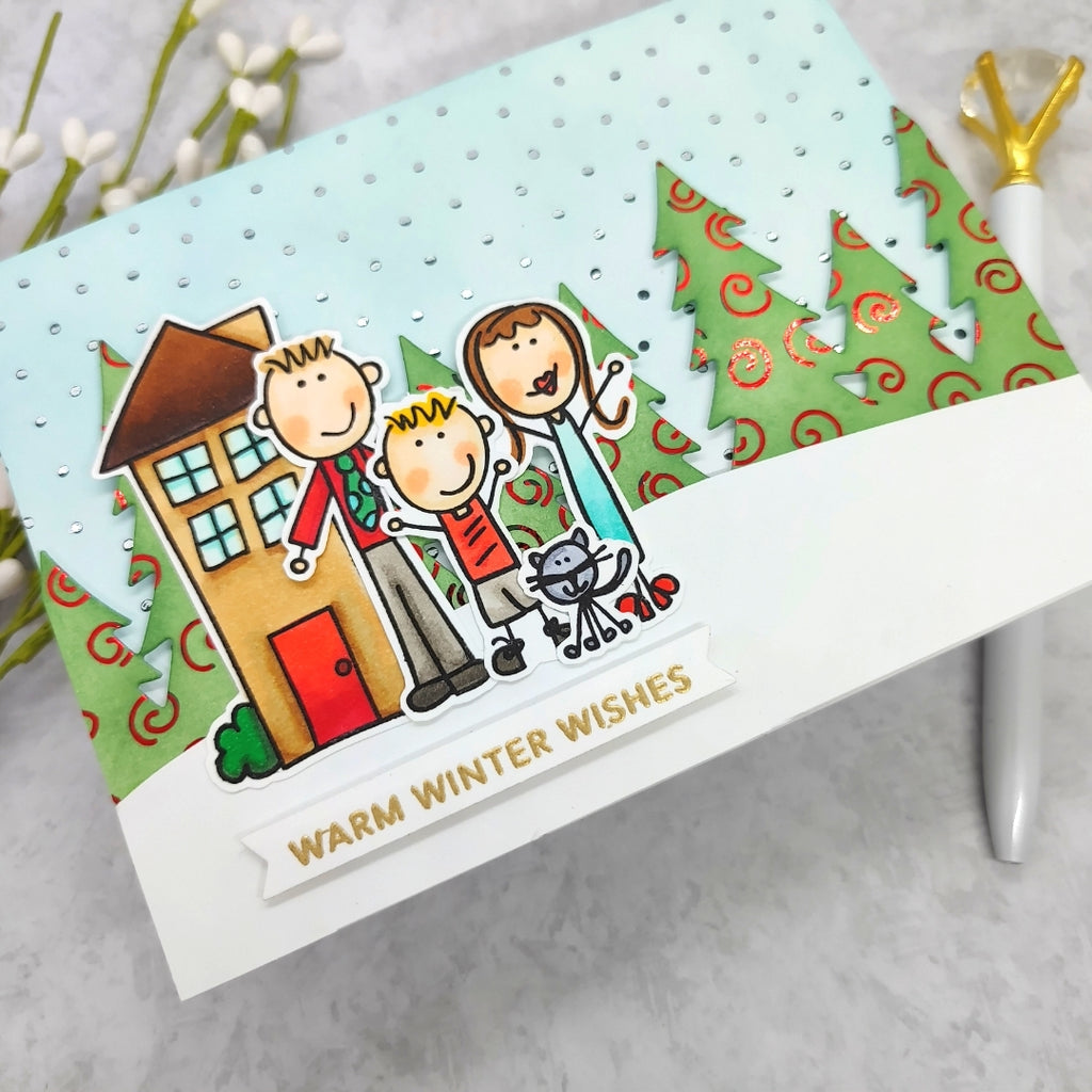 Personalized Holiday Card with Laura Kelly Stamps