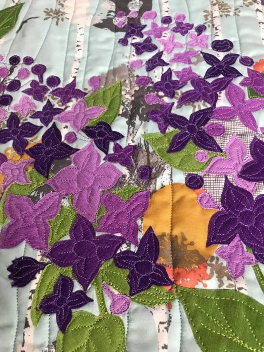 Spring Lilac Quilted Wall Hanging