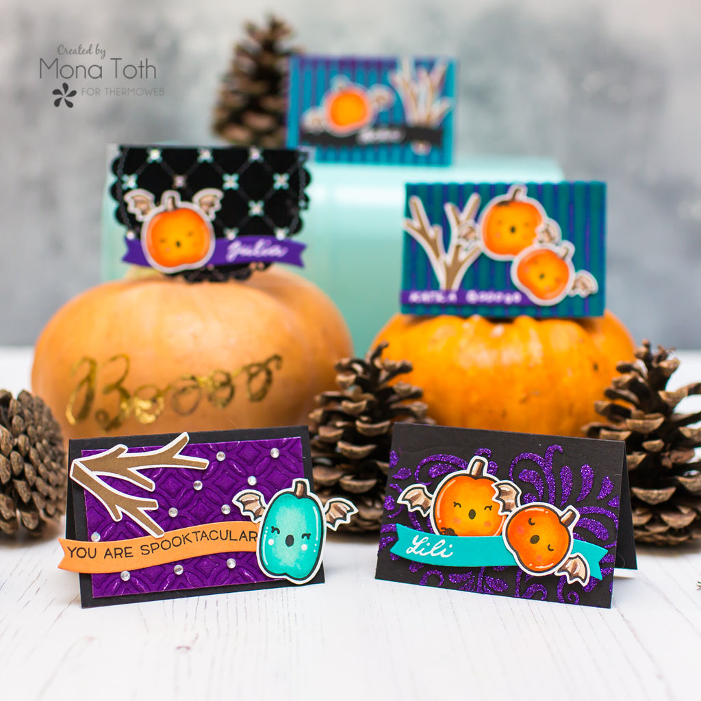 Bootiful Deco Foil Flock and Glitz Halloween Place Cards