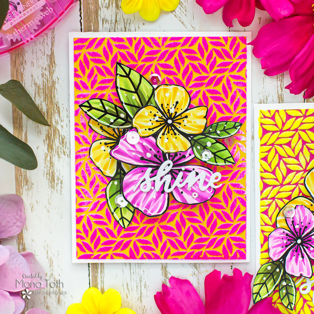 Bright Flower Cards with Deco Foil Blanco Gel and Enamels