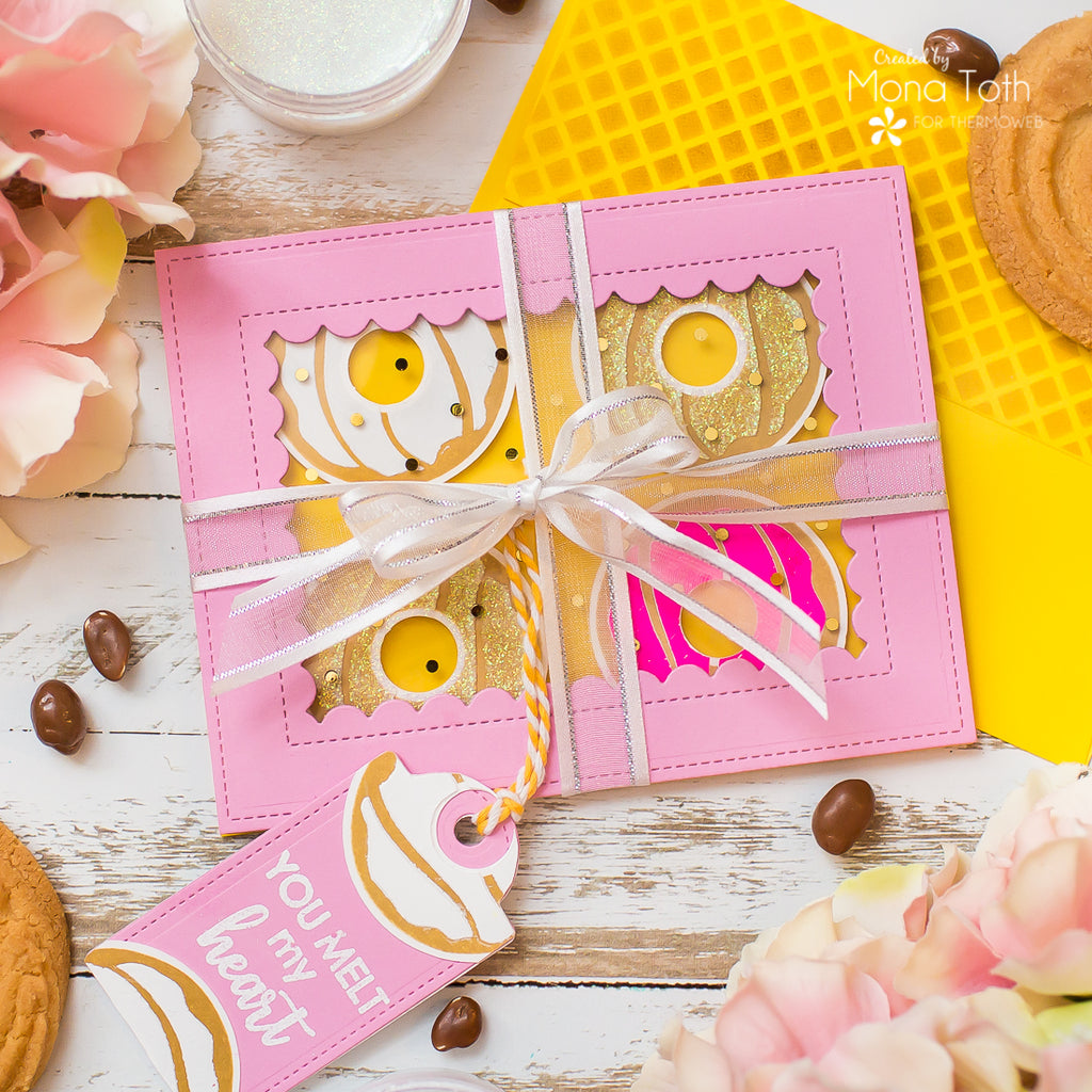 Valentine Donut Card Tag and Envelope with Rina K. Designs