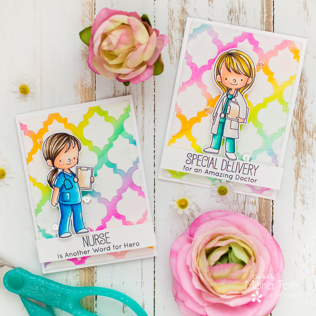 Thank A Nurse Card with Deco Foil Flock