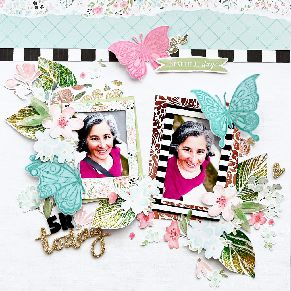 Sassy and Crafty Scrapbook Page with Glitz Glitter Gel