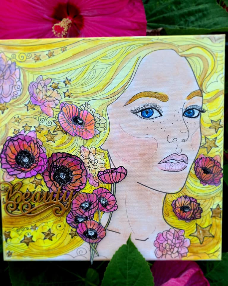 Create A Little Beauty Mixed Media Canvas