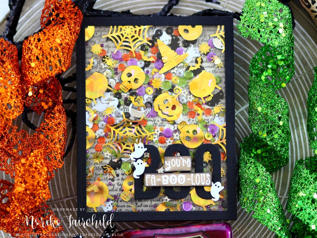 You're Fa-boo-lous Halloween Shaker Card with Deco Foil