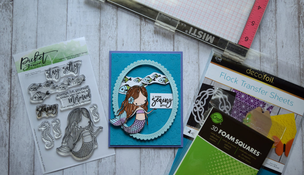 Miss Seaing You Card - Picket Fence Studios and My Sweet Petunia