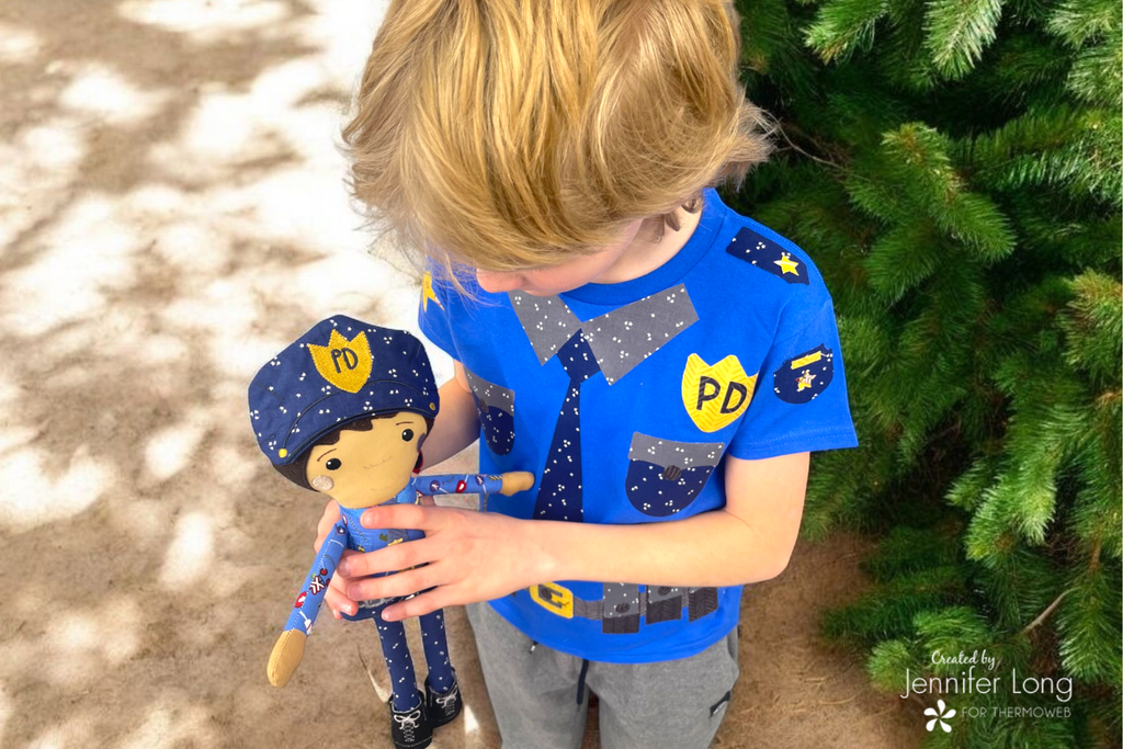 Be A Police Officer T-Shirt Appliqué – Featuring ThermoWeb Sparkle Paste & Stencils!