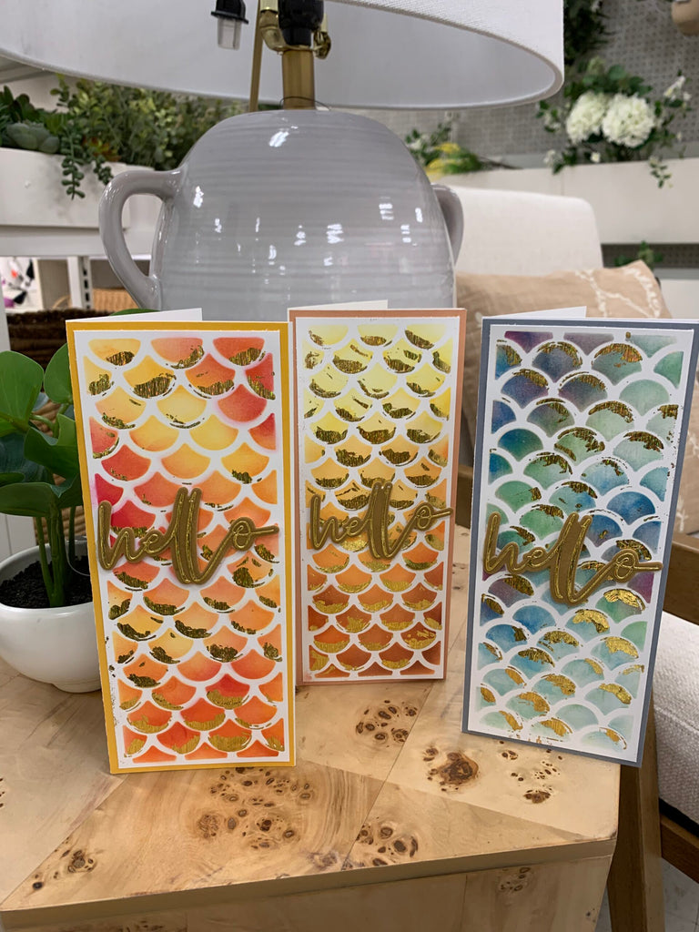 Beachy Cards with Deco Foil DUO Transfer Gel