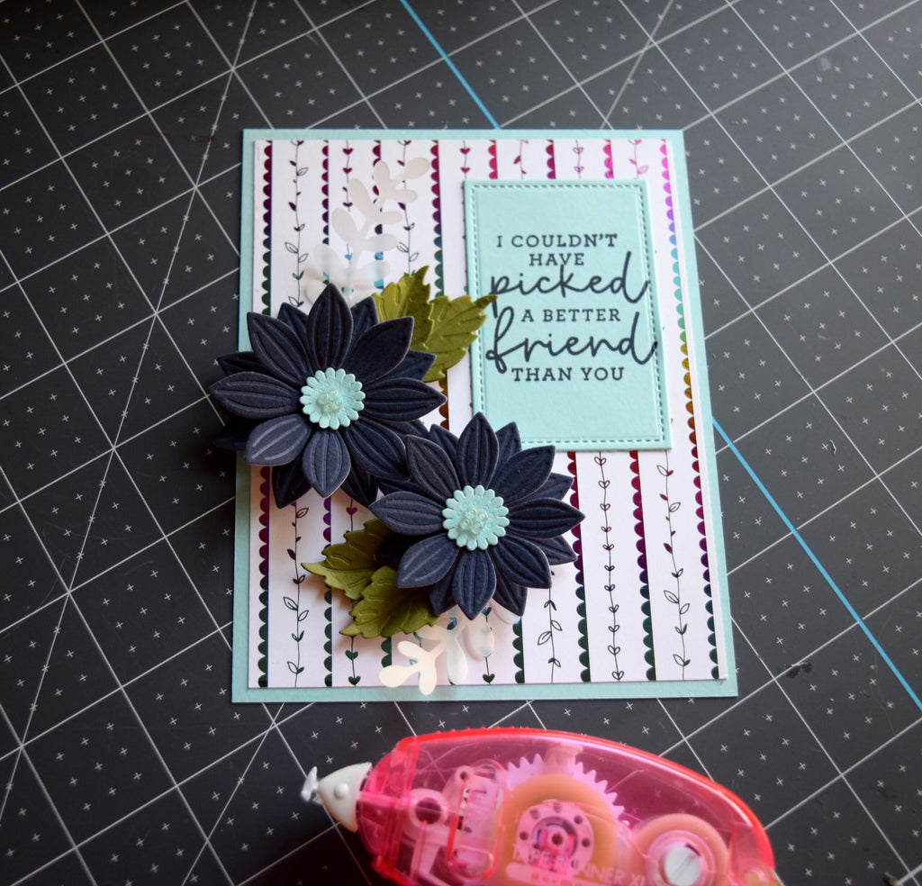 Spring Fling Friendship Cards with Foil and Midnight Blue Flock