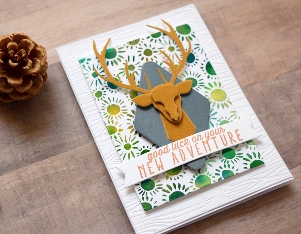 Outdoorsy Retirement Cards with Toner Card Fronts and Deco Foil Flock