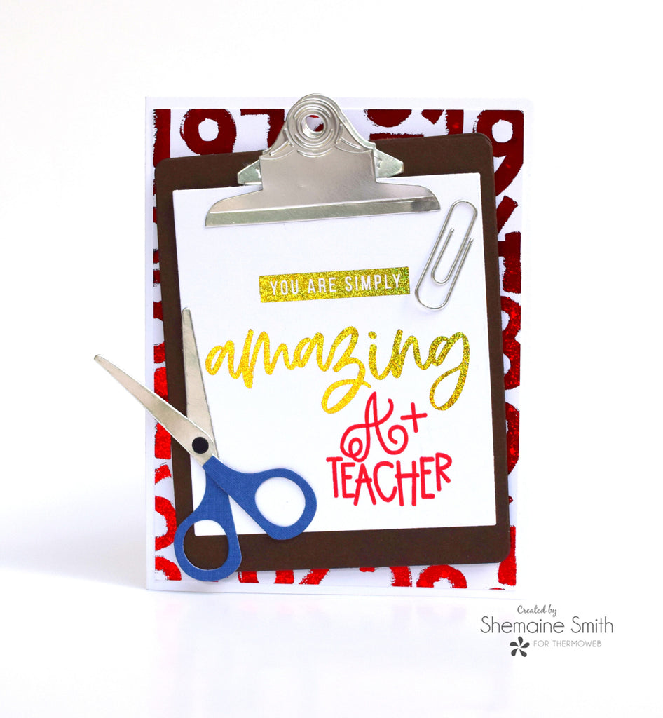Teacher Appreciation Cards with Deco Foil Adhesive Transfers