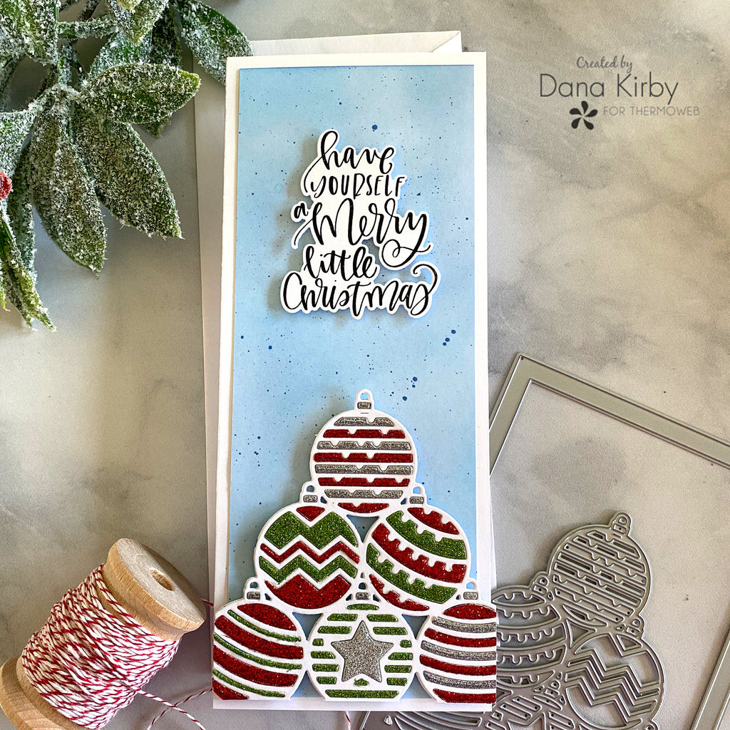 Merry Christmas Slimline Card with Brutus Monroe