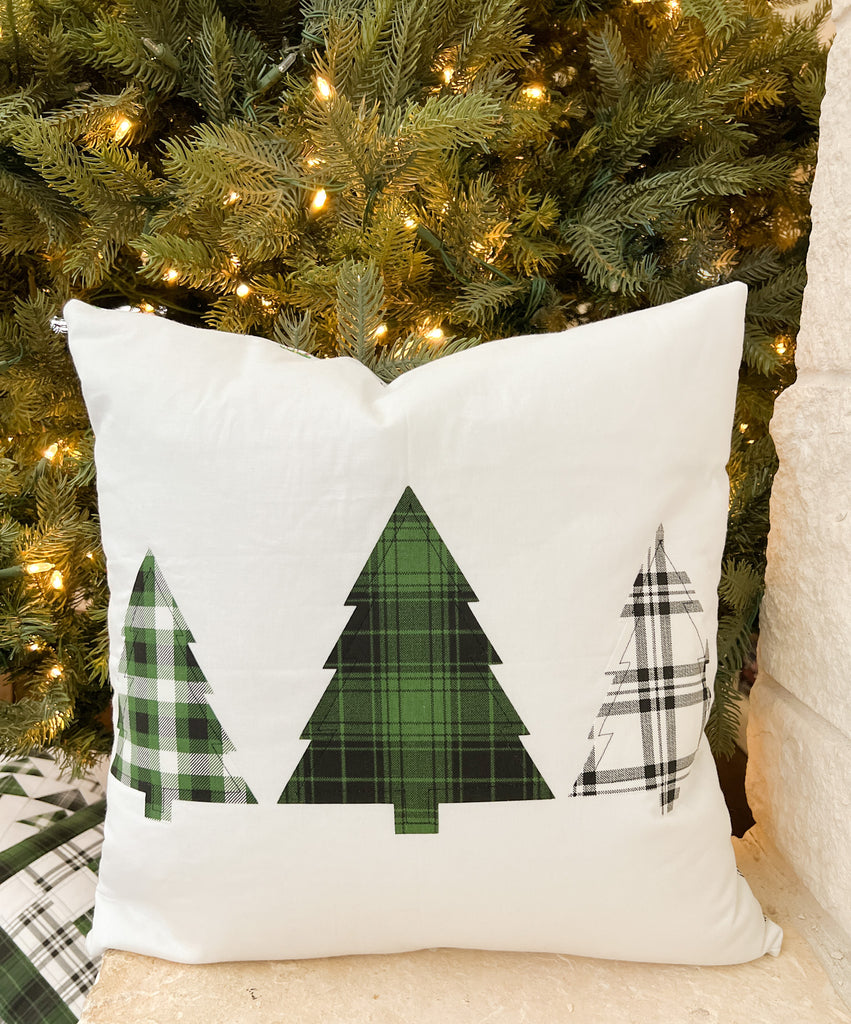 A Merry Little Farmhouse Christmas Tree Pillow