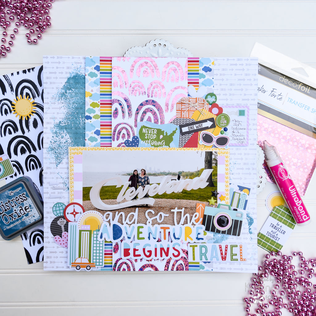 Make A Rainbows Layout with Brutus Monroe Toner Sheets and Maker Forte Foils