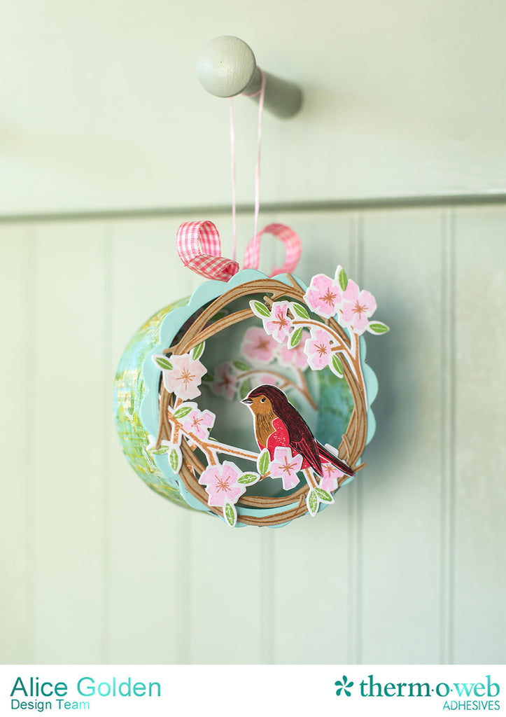 Upcycled Spring Ornament Made with Zots and Zips