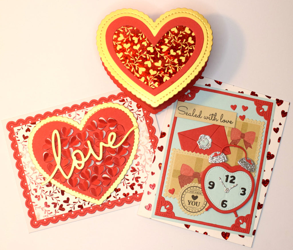Love and other Valentines with Toner Card fronts and Deco Foil Transfer Foils
